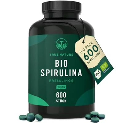 Abbildung von Bio Spirulina 600 Presslinge Vegan TRUE NATURE St