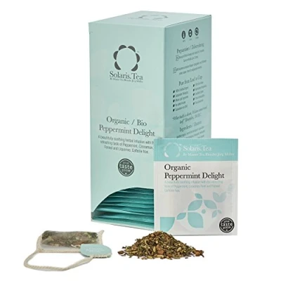 Abbildung von Solaris Tea Bio Pfefferminz (Peppermint Delight) Mischung, 40 Seidenteebeutel, 1er Pack (1 x 60 g)