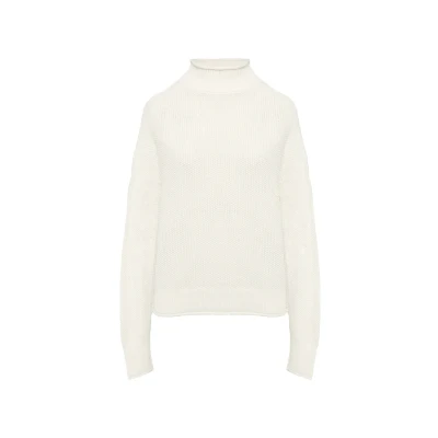 Abbildung von QS Strickpullover, Damen, Größe: Medium, Creme