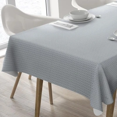 Abbildung von Home Direct Wachstuch Tischdecke Abwaschbar Eckig 140 x 180 cm Hellgrau