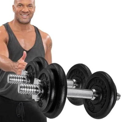 Abbildung von Miweba Sports Kurzhanteln MKH110 2er Set 20kg 𝐏𝐫𝐨𝐟𝐢 Hantelset 2 Hanteln für Frauen und Männer Gusseisen Kurzhantelset Hantel Kurzhantel Griff ergonomisch Gewichte (2er Set)