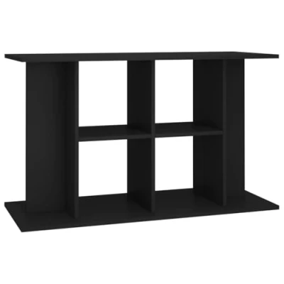 Abbildung von vidaXL Aquariumständer, Aquarium Unterschrank mit viel Stauraum, Tisch Stabiler Oberplatte, Aquariumschrank Halter, Schwarz Holzwerkstoff