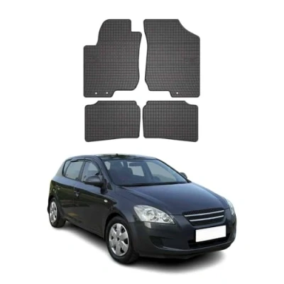 Abbildung von OMAC Gummi Fußmatten kompatibel mit Kia Ceed 2007 2012 Automatten Schwarz 4tlg