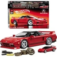 Abbildung von Mattel Brick Shop Hot Wheels Elite Serie Bauset, ’90 Acura NSX mit 876 Teilen, realistischen Details und individuellen Aufklebern, für Sammler Kinder ab 10 Jahren, JFT17