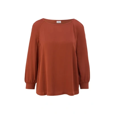 Abbildung von s.Oliver Black Label Bluse, Damen, Größe: 44, Dunkelorange