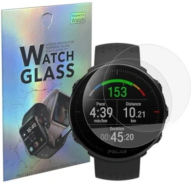 Abbildung von Schutzfolie für Polar Vantage M/Vantage M2 / V [2 Stück] Schutzglas Hartglas Panzerglas Displayschutzfolie Panzerglasfolie PHONILLICO