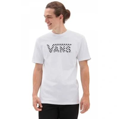 Abbildung von Vans Herren Checkered T Shirt, Weiß schwarz, XS