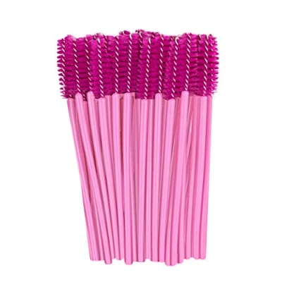 Abbildung von PROFICO 50 Stück Wimpernbürsten Einweg Wimpern Bürste Wimpernbürstchen Set Mascara Applicator Wimpernbürste für Wimpernverlängerung Hell Rosa Dunkel