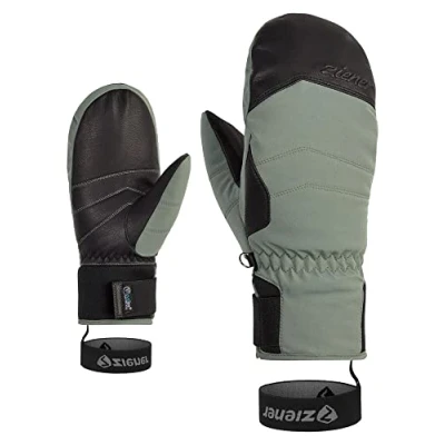 Abbildung von Ziener Damen Kalea Ski Fäustling/Wintersport wasserdicht extra warm Wolle, green mud, 7,5