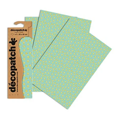 Abbildung von Decopatch Papier No. 733 (grün Pastell Zitronen, 395 x 298 mm) 3er Pack