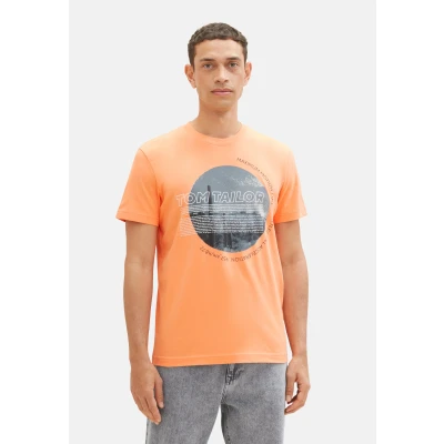 Abbildung von TOM Tailor MIT Print Tshirt print, Herren, Größe: XL, Fruity melon orange