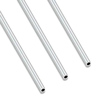 Abbildung von iMeistek 6063 Aluminium Rundrohr, 250 mm Länge, 5 Außendurchmesser, 3 Innendurchmesser, nahtloses, gerades Rundrohr für Industrie, Dekoration, Architektur (3 Stück)