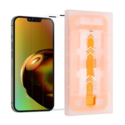 Abbildung von kalibri 2X Panzer Schutz Glas Folie für Apple iPhone 14 / 13 Pro Schutzfolie Set Full Display Screen Protector Handy Schutzglas Kratzfest mit Installationshilfe