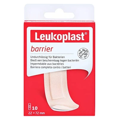 Abbildung von Leukoplast Barriere Pflaster 22x72mm 10 Stück wasserfest steriler Wundschutz