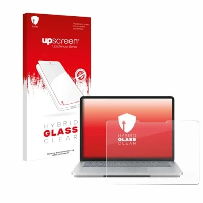 Abbildung von upscreen Schutzglas für Microsoft Surface Laptop Studio 2 Schutzfolie, Glas Folie [Klar, 9H Panzerschutz, Anti Fingerprint]