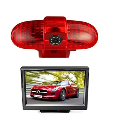 Abbildung von Misayaee Auto Dritte Dach Top Mount Bremsleuchte Kamera Bremslicht Rückfahrkamera für Renault Trafic,Opel Combo,Vauxhall Vivaro +4.3&quot; Zoll DVD Monitor TFT Bildschirm LKW KFZ LCD Display