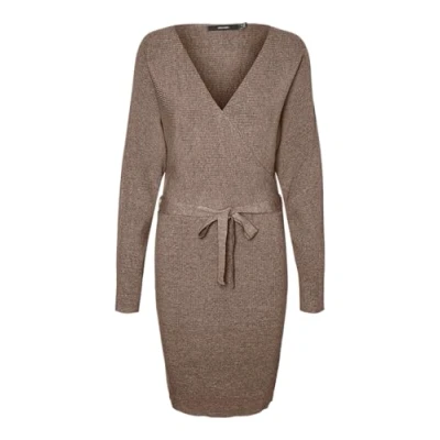 Abbildung von Vero Moda Vmhollyrem V NECK Dress Etuikleid, Damen, Größe: XL, Brown lentil