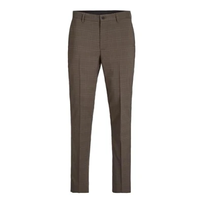 Abbildung von Jack &amp; Jones Premium KARO Chino, Herren, Größe: 50, Dark brown black denim