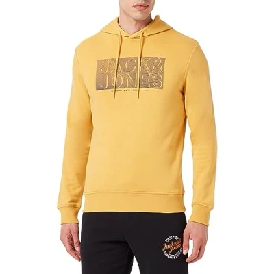 Abbildung von JACK&amp;JONES Herren JJPETER Sweat Hood Kapuzenpullover, Honey Gold, XL