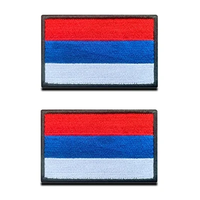 Abbildung von 2 St. Russland Flagge Patch Taktisch Russisch Nationales Emblem, Bestickter Aufnäher mit Verschluss, Militär Bänder für Rucksäcke Kleidung Taschen Uniform Weste Jersey Reisen