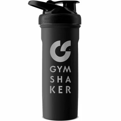 Abbildung von GYMSHAKER Protein Shaker Edelstahl 24h kalte Getränke Thermoflasche für kühle Shakes, doppelwandig isoliert, Wabenstruktur Sieb cremige Shakes