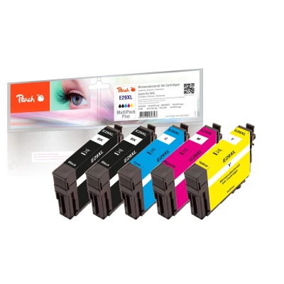 Abbildung von Peach E29 Spar Pack Plus Druckerpatronen XL (2xBK, C, M, Y) ersetzt Epson T2996, No. 29XL, C13T29964010 für z.B. Expression Home XP 235, 330