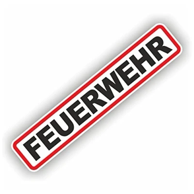 Abbildung von folien zentrum Feuerwehr 18cmx3,5cm hochwertiger Auto Aufkleber Autosticker Car Sticker Autoaufkleber JDM Tuning OEM Decal Stickerbomb Bombing Fun 358