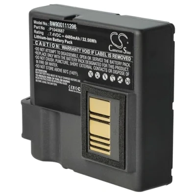 Abbildung von vhbw Akku kompatibel mit Zebra ZQ630, QLN420 Drucker Kopierer Scanner Etiketten (4400 mAh, 7,4 V, Li Ion)