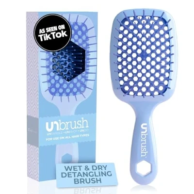 Abbildung von FHI HEAT UNbrush Wet &amp; Dry Haarbürste, belüftet, Immergrün, Hellblau