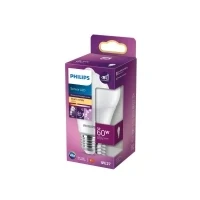 Abbildung von Philips LED Sensor E27 Lampe, 60 W, Tropfenform, Bewegungssensor Nachts, dimmbar, matt, warmweiß