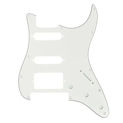 Abbildung von Musiclily Pro 11 Löcher HSS Strat Pickguard Gitarren Schlagbrett für Fender American/Mexican Standard Stratocaster Modern Style E Gitarre mit Floyd Rose Bridge Cut,3 lagig Pergament