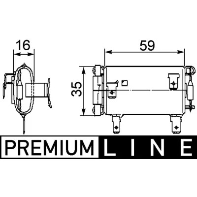 Abbildung von MAHLE ORIGINAL ABR 14 000P Widerstand, Innenraumgebläse