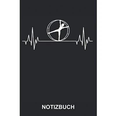 Abbildung von Notizbuch: Rhönrad Turnen Rhönradturnen Turner Kunstturnen Kunstturner Sport Herzschlag Lustiges Niedliches Tagebuch, Notizheft, Schreibheft ca. A5 mit Linien 120 Seiten liniert Softcover