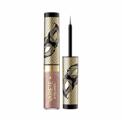 Abbildung von Eveline Cosmetics Variété Farbiger Eyeliner 24 Stunden Wasserfest, Schnell Trocknend, Schimmernder Flüssiger mit Pinselapplikator, Erhältlich in 4 Atemberaubenden Farben