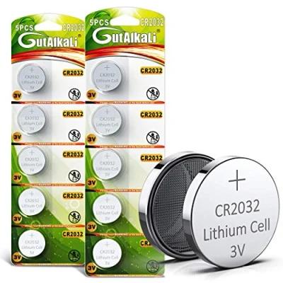 Abbildung von GutAlkaLi 10 Stück CR2032 3V Lithium Knopfzellen Batterien CR 2032