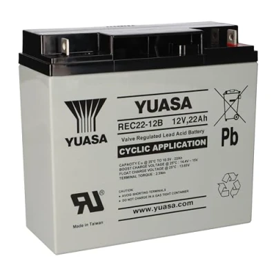 Abbildung von Yuasa Blei Akku REC22 12B Pb 12V 22Ah Zyklenfest, M5 Flachpol