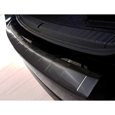 Abbildung von Ladekantenschutz aus Edelstahl in anthrazit mit 3D Abkantung passend für Skoda Octavia 4 Combi ab 3/2020 AZUGA AZ30000025