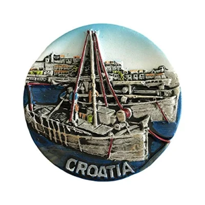 Abbildung von 3D Polyresin Kühlschrank Magnet, Kroatien Tourist Souvenirs Harz, Kühlschrankmagnet, Haus und Küche Dekoration