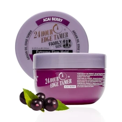 Abbildung von EBIN NEW YORK 24 Stunden Edge Tamer Refresh Extrem fester Halt, 8,25 Oz, Acai Beere Kein Abblättern, keine weißen Rückstände, Glanz und Geschmeidigkeit mit Arganöl Rizinusöl
