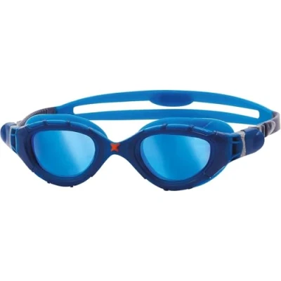 Abbildung von Zoggs Predator Flex Titanium Regular Fit Schwimmbrille für Erwachsene, Blue/Blue/Mirrored Blue, Einheitsgröße