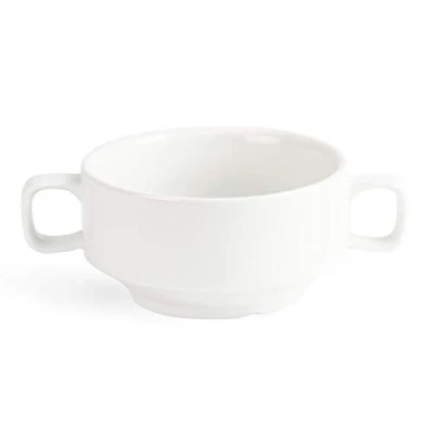 Abbildung von Olympia C239 Suppe Schüssel mit Griffen (Pack von 6), Weiß
