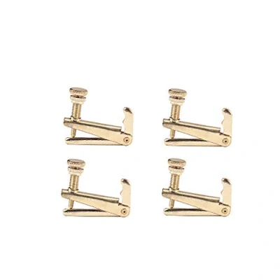 Abbildung von Alnicov 4 Stück/Set Violin String Tuner Feinstimmer Einsteller Ersatzteile für 3/4 4/4 Violine Gold