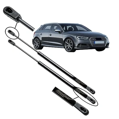 Abbildung von Ramor Strutz 2x Gasfeder Dämpfer Heckklappe Kompatibel mit Audi A3 (8V1, 8VK) 2012 2025. Gasdruckfeder Heckklappendämpfer Ersatz für 8V3827552 und Andere.
