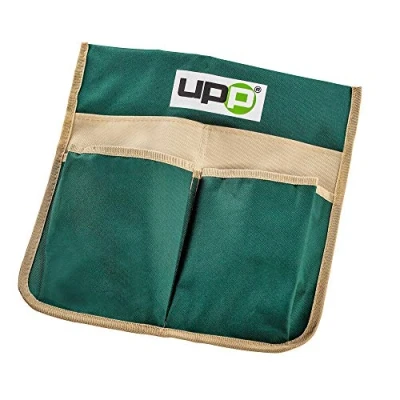 Abbildung von UPP Tasche für Kniestuhl/Gartenhelfer I Werkzeugtasche, Aufbewahrungstasche Gartenbank, Gartenkniestuhl, Gartenhocker Erleichtert die Gartenarbeit kein schweres Heben und Tragen grün beige