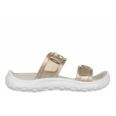 Abbildung von MBT FUJI II. ANATOMISCHE Damensandalen mit ergonomischem Design und hervorragender Dämpfung. Sohle verbessertem Grip verstellbarer Schnalle. Komfort Stil. Farbe: Gold.