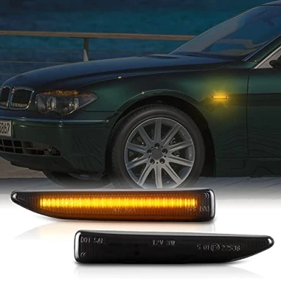 Abbildung von LED SEITENBLINKER passend für BMW 7er E65 E66 2001 2008 SCHWARZ