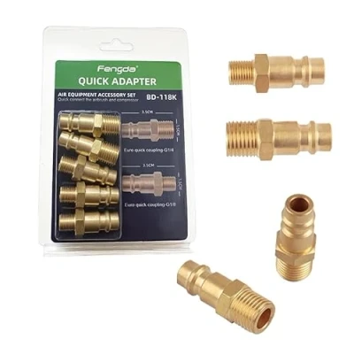 Abbildung von Fengda Europe Schnellkupplung BD 118K mit 2 Stück 1/8&quot; Adapter und 3 1/4&quot;
