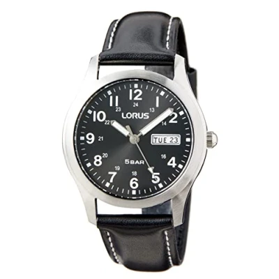 Abbildung von LORUS Quarzuhr RXN79DX9, Armbanduhr, Herrenuhr, Damenuhr, Datum, Lederarmband