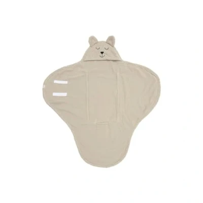 Abbildung von Jollein Wikkeldeken BEAR Badetuch für Kinder, Größe: One Size, Sand