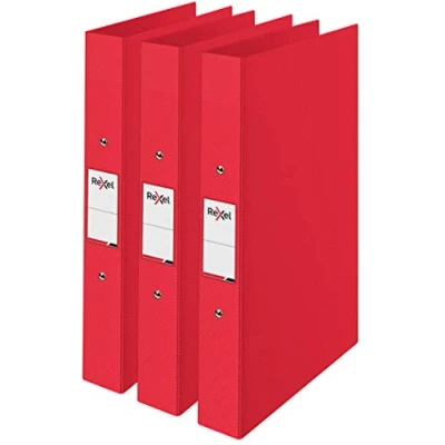 Abbildung von Rexel Choices 2115730 Ringbuch A4, Rücken 25 mm, 190 Blatt Kapazität, Aktenordner, Dokumentenorganisation, Rot, 3 Stück